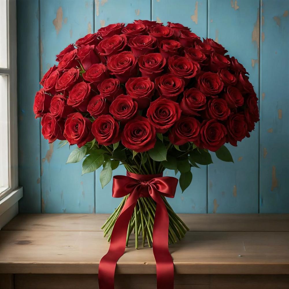 Букет Красные розы Блэк Меджик в Орске