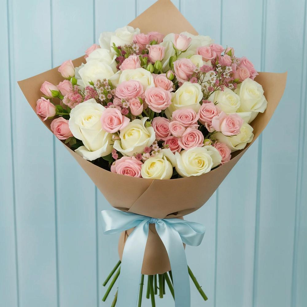 Букет цветов из: Розы в Орске