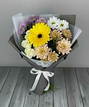 Букет цветов из:  Розы, Герберы и Хризантемы #REPLACE_PRED# Орске