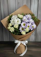 Букет цветов из:  Хризантемы и Розы #REPLACE_PRED# Орске