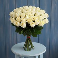 Букет 51 Белая роза Эдлесс Лав в Орске