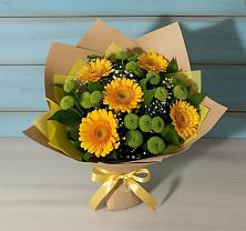 Букет цветов из:  Герберы и Хризантемы в Орске
