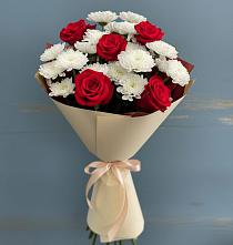 Букет цветов из:  Розы и Хризантемы в Орске