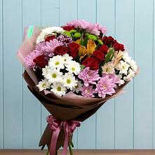Букет цветов из:  Розы, Хризантемы и Альстромерии #REPLACE_PRED# Орске