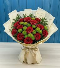 Букет цветов из:  Розы и Хризантемы в Орске