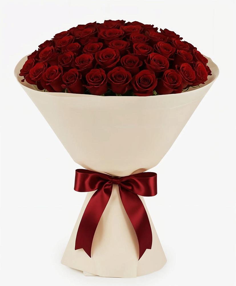 Букет 101 Бордовая роза Блэк Бакарра в Орске